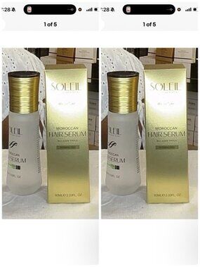 2 Soleil Moroccan Hydroline Hair Serum 2.03 Fl. Oz. 60ml (NIB)